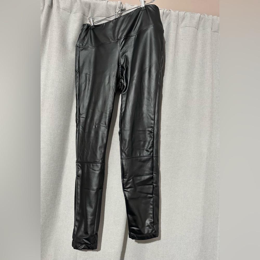 A NEW DAY High waisted faux leather ankle leggings